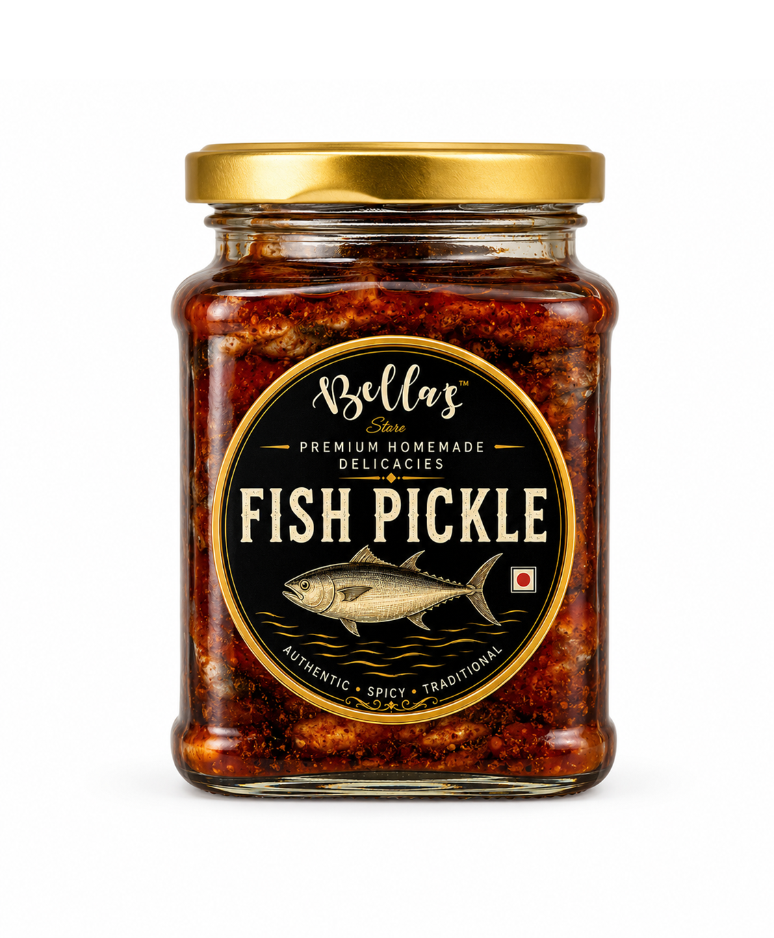 Homemade with Fresh Yellow Fin Tuna Pickle in Glass Jar