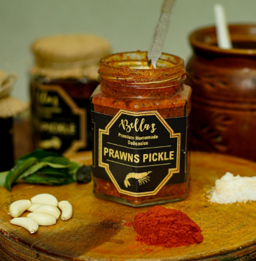 Bella's Homemade Prawn Pickle, Traditional Spiced, Ready to Eat